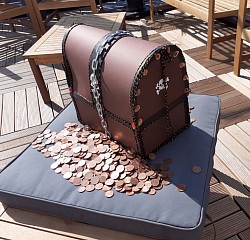 Coffre pirate centre de table